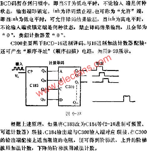 C300用于BCD-16與18進制加法計數(shù)器配接線路圖  m.brongaenegriffin.com