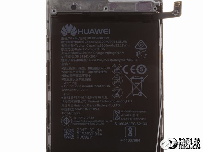 華為P10拆解評測：緊湊機身機引入精密部件