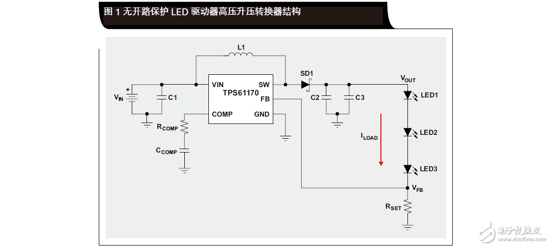 LED驅(qū)動器應用中升壓轉(zhuǎn)換器的簡單開路保護-PWR