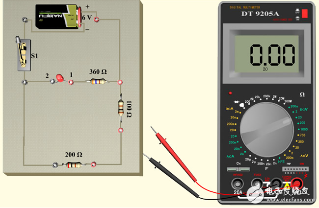 數(shù)字式萬(wàn)用表直流電壓測(cè)量方法及步驟