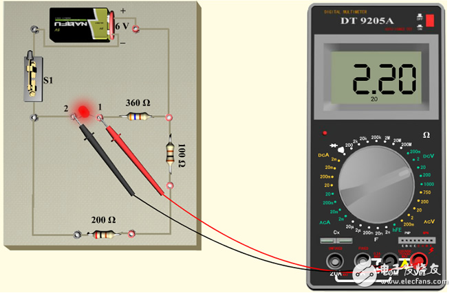 數(shù)字式萬(wàn)用表直流電壓測(cè)量方法及步驟