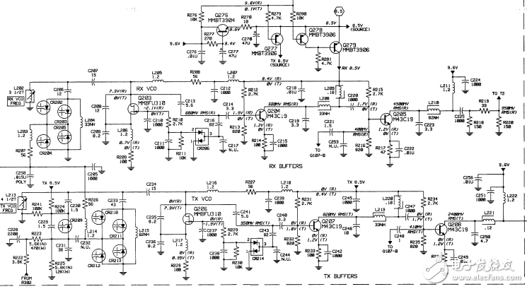 摩托羅拉車臺(tái)GM300_維修電路全圖