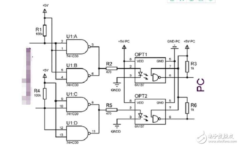 74ls00的引腳圖及應(yīng)用電路