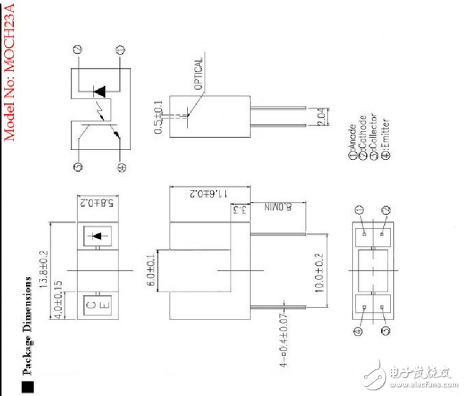 槽型光耦的四個腳應(yīng)該如何接?